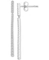 Wrapped In Love Diamond Elongated Linear Drop Earrings (1 Ct. T.w.) In 14k White Gold, Created For Macy's In White Gold