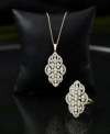 Wrapped In Love Diamond Filigree Cluster Ring Pendant Necklace Collection In 14k Yellow Gold Created For Macys In Yellow Gold