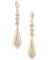 Wrapped In Love Diamond Flare Drop Earrings (1/4 Ct. Tw) In 14k Gold, Exclusively At Macy's In Yellow Gold