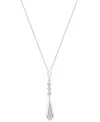 Wrapped In Love Diamond Flare Linear 18" Pendant Necklace (1/4 Ct. T.w.) In 14k Gold, Exclusively At Macy's In Metallic