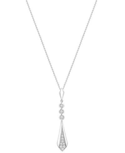 Wrapped In Love Diamond Flare Linear 18" Pendant Necklace (1/4 Ct. T.w.) In 14k Gold, Exclusively At Macy's In Metallic