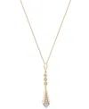 Wrapped In Love Diamond Flare Linear 18" Pendant Necklace (1/4 Ct. T.w.) In 14k Gold, Exclusively At Macy's In Yellow Gold