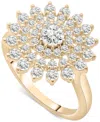 Wrapped In Love Diamond Flower Cluster Ring (1 Ct. T.w) In 14k Gold, Exclusively At Macy's In Yellow Gold