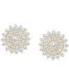 Wrapped In Love Diamond Flower Cluster Stud Earrings (1 Ct. T.w) In 14k Gold, Exclusively At Macy's In Yellow Gold