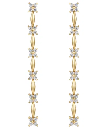 Wrapped In Love Diamond Flower Drop Earrings (1/2 Ct. T.w.) In 14k Yellow Gold In Multi