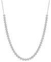 Wrapped In Love Diamond Four-claw 17" Collar Necklace (4 Ct. T.w.) In 14k White Gold, Created For Macy's In White Gold