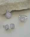 Wrapped In Love Diamond Halo Cluster Pendant Necklace Ring Stud Earrings Collection In 14k White Gold Exclusively At In Gold