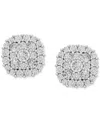 Wrapped In Love Diamond Halo Cluster Stud Earrings (2 Ct. T.w.) In 14k White Gold, Exclusively At Macy's In Gold