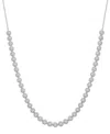 Wrapped In Love Diamond Halo Tennis Necklace (3 Ct. T.w.) In 14k White Gold, 17" + 1" Extender, Created For Macy's In White Gold