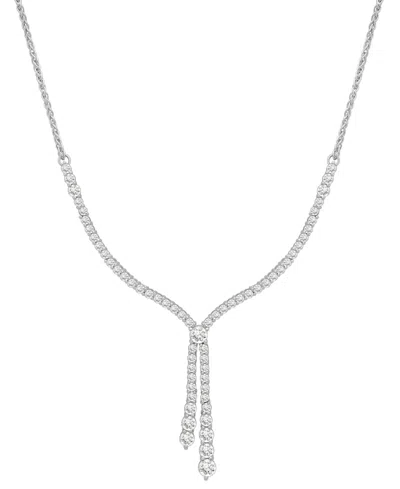 Wrapped In Love Diamond Lariat Necklace (2 Ct. T.w.) In 14k White Gold, 16-3/4" + 2" Extender, Exclusively At Macy's