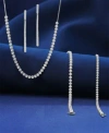 Wrapped In Love Diamond Linear Tennis Necklace Bracelet Drop Earrings Collection In 14k White Gold Created For Macys In White Gold