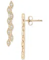 Wrapped In Love Diamond Long Drop Earrings (1/2 Ct. T.w.) In 14k Gold, Exclusively At Macy's