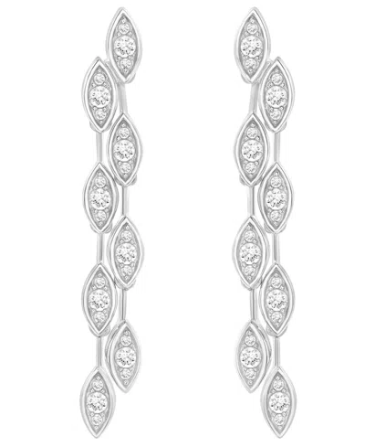 Wrapped In Love Diamond Long Drop Earrings (1/2 Ct. T.w.) In 14k Gold, Exclusively At Macy's In Metallic
