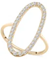 Wrapped In Love Diamond Open Oval Statement Ring (1/2 Ct. T.w.) In 14k White Or Yellow Gold, Created For Macy's In Yellow Gold