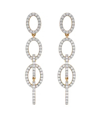 Wrapped In Love Diamond Oval Link Earrings (1 Ct. T.w.) In 14k Yellow Gold