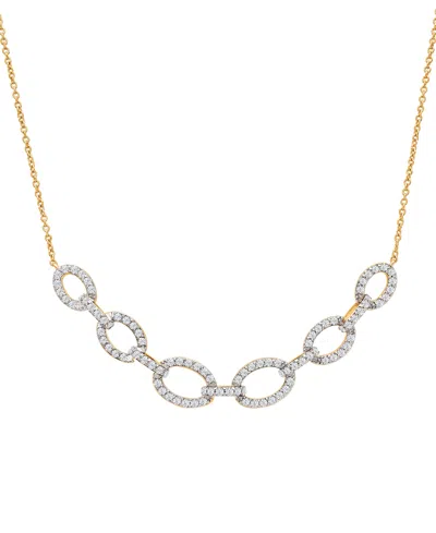 Wrapped In Love Diamond Oval Link Necklace (1 Ct. T.w.) In 14k Yellow Gold