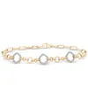 Wrapped In Love Diamond Rhombus Link Bracelet (1/4 Ct. T.w.) In 14k Yellow Gold, Exclusively At Macy's In Yellow Gold