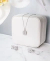Wrapped In Love Diamond Round Baguette Square Halo Cluster Pendant Necklace Ring Earrings Collection In 14k White Go In White Gold