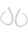 Wrapped In Love Diamond Spiral Open Hoops Earrings (1-1/2 Ct. T.w.) In 14k White Gold, Exclusively At Macy's In Gold