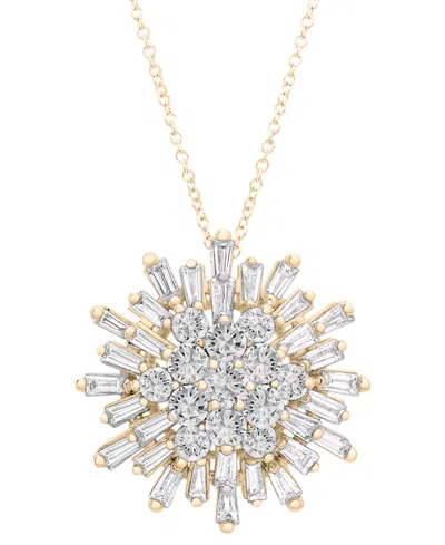 Wrapped In Love Diamond Starburst 20" Pendant Necklace (1-1/2 Ct. T.w.) In 14k White Gold Or 14k Yellow Gold, Create