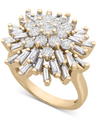 Wrapped In Love Diamond Starburst Cluster Ring (1-1/2 Ct. T.w.) In 14k White Gold Or 14k Yellow Gold, Created For Ma