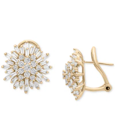 Wrapped In Love Diamond Starburst Earrings (1-1/2 Ct. T.w.) In 14k White Gold Or 14k Yellow Gold, Created For Macy's