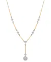 Wrapped In Love Diamond Station Lariat Necklace (1/2 Ct. T.w.) In 14k Gold, 15" + 2" Extender, Created For Macy's In Yellow Gold