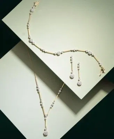 Wrapped In Love Diamond Station Linear Drop Earrings Bracelet Necklace Collection In 14k Gold Created For Macys In Yellow Gold