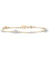 Wrapped In Love Diamond Station Link Bracelet (1/2 Ct. T.w.) In 14k Gold, Created For Macy's In Yellow Gold