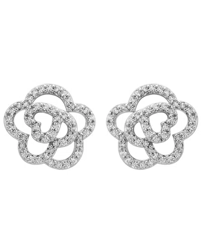 Wrapped In Love Diamond Stud Earrings (1/4 Ct. T.w.) In 10k White Gold In Silver