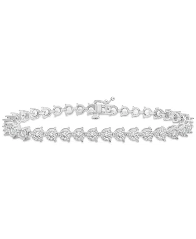 Wrapped In Love Diamond Tennis Bracelet (3 Ct. T.w.) In 10k White Gold, Created For Macy's