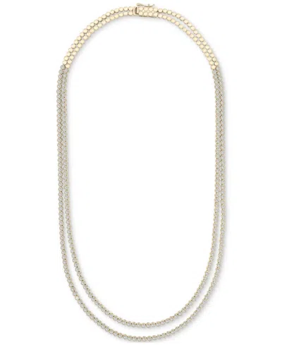 Wrapped In Love Diamond Two Layer 17" Tennis Necklace (5 Ct. T.w.) In 10k White Gold Or 10k Yellow Gold, Created For