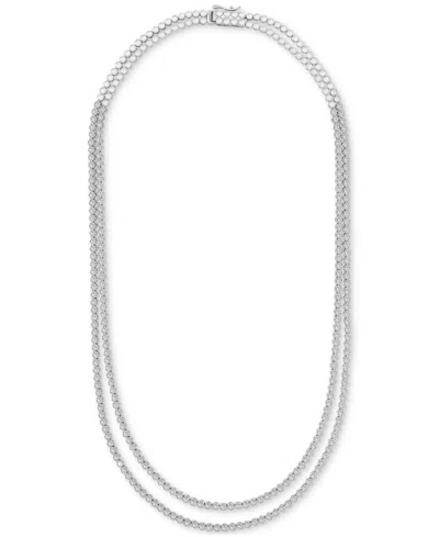 Wrapped In Love Diamond Two Layer 17" Tennis Necklace (5 Ct. T.w.) In 10k White Gold Or 10k Yellow Gold, Created For