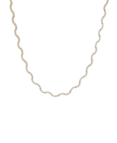 Wrapped In Love Diamond Wavy 16" Tennis Necklace (2 Ct. T.w.) In 14k White Gold, Exclusively At Macy's