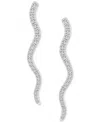 Wrapped In Love Diamond Wavy Drop Earrings (1 Ct. T.w.) In 14k White Gold, Exclusively At Macy's In White Gold