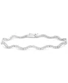 Wrapped In Love Diamond Wavy Tennis Bracelet (1 Ct. Tw) In 14k White Gold, Exclusively At Macy's In White Gold