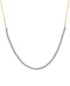 Wrapped In Love Diamond Zigzag 16" Collar Necklace (3/4 Ct. T.w.) In 10k Gold, Created For Macy's In Yellow Gold