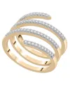 Wrapped Spiral Diamond Ring (1.4 Ct. T.w.) In 10k Yellow Gold In Gold