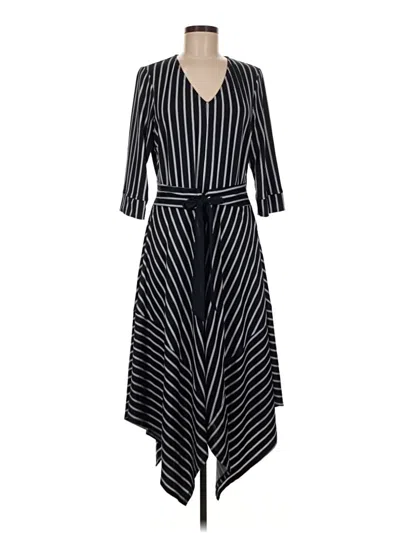 Pre-owned Wrapper Casual Dress In Black
