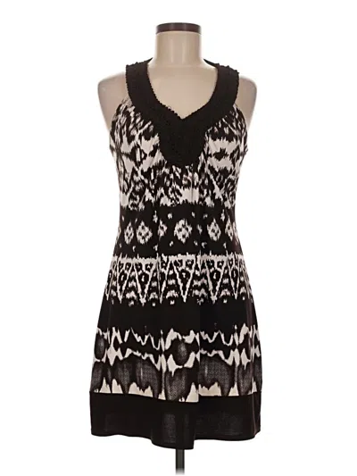Pre-owned Wrapper Casual Dress In Black