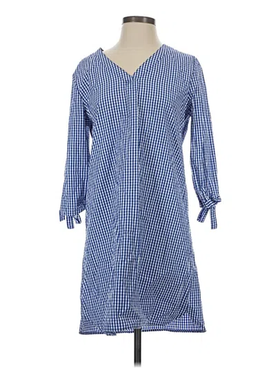 Pre-owned Wrapper Casual Dress In Blue