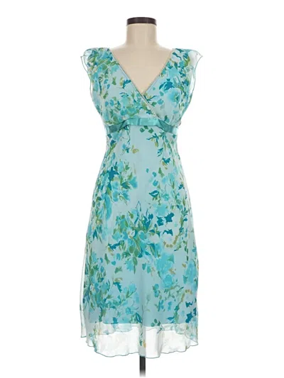 Pre-owned Wrapper Cocktail Dress In Blue