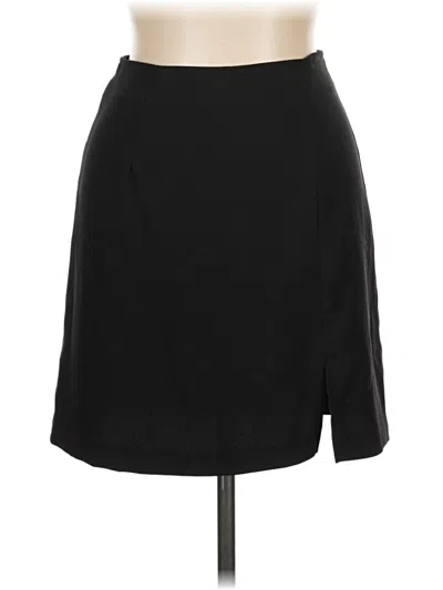Pre-owned Wrapper Formal Skirt In Black