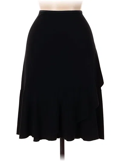 Pre-owned Wrapper Formal Skirt In Black