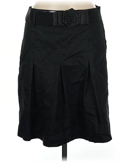 Pre-owned Wrapper Formal Skirt In Black