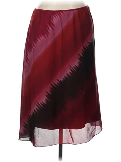 Pre-owned Wrapper Formal Skirt In Burgundy