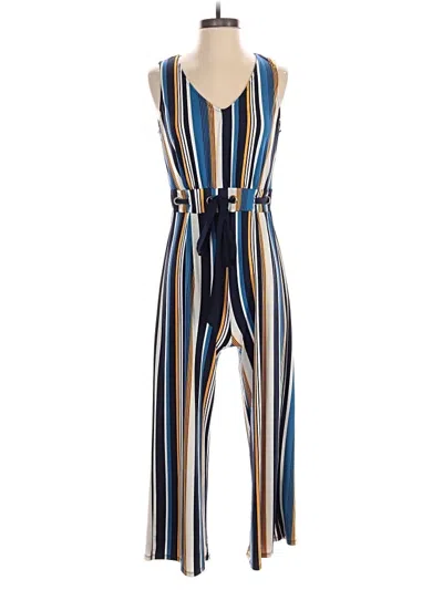 Pre-owned Wrapper Jumpsuit In Blue