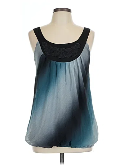 Pre-owned Wrapper Sleeveless Blouse In Blue