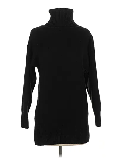 Pre-owned Wrapper Turtleneck Sweater In Black
