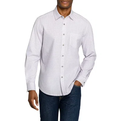 Wrk W.r.k Abstract Dot Cotton Shirt In Gray